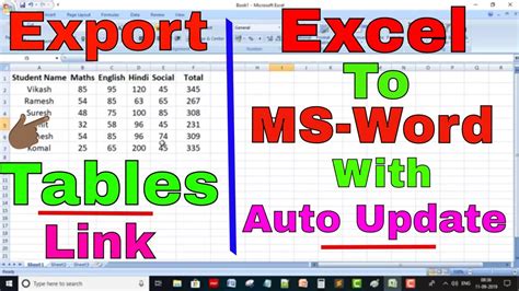 Tips and tricks for inserting Excel tables into Word documents