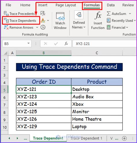 Excel Trace Precedents Across Sheets