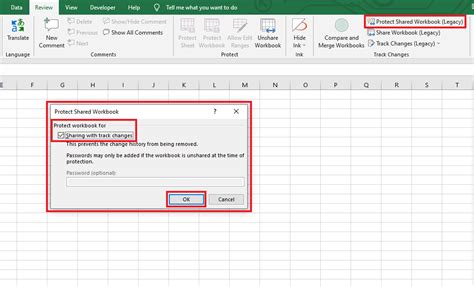 Excel track changes with co-authoring