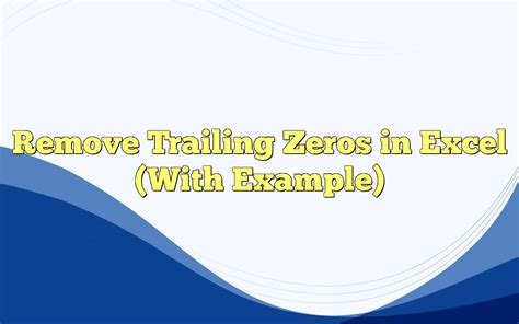 Trailing Zeros in Excel Example 5