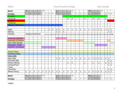 Excel Training Schedule Template