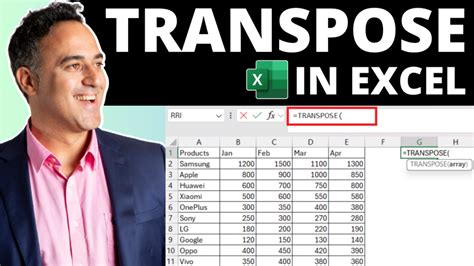 Excel Transpose Methods