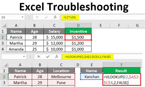 Excel Troubleshooting Steps