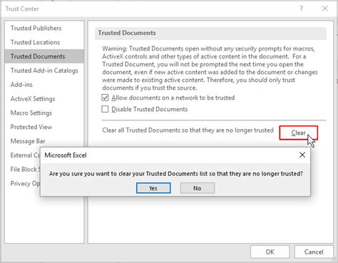 Excel Trusted Documents