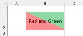 Excel two colors cell formatting