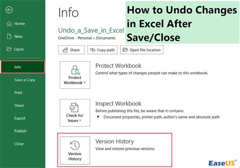 Excel Undo Save Gallery 1