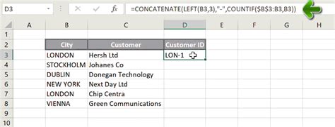 Excel Unique ID Methods