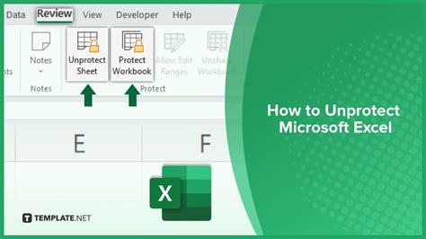 Unprotecting the worksheet in Excel