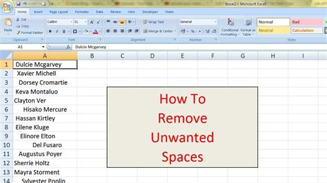 Excel Unused Space