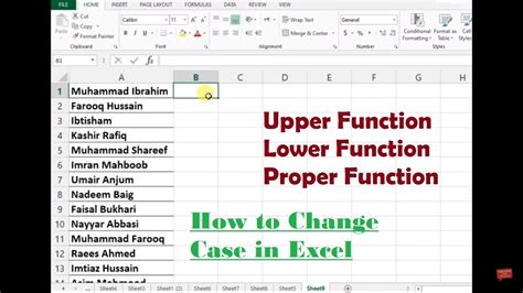 Excel Upper and Lower Functions