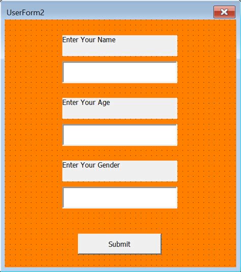 Excel UserForm Example