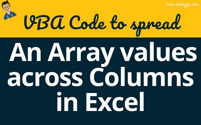 Excel Values Across Columns