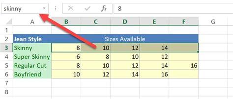 Variable Lists in Excel