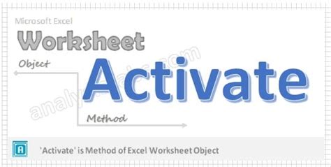 Excel VBA Activate Worksheet Methods