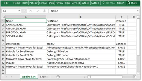 Excel VBA Add-ins