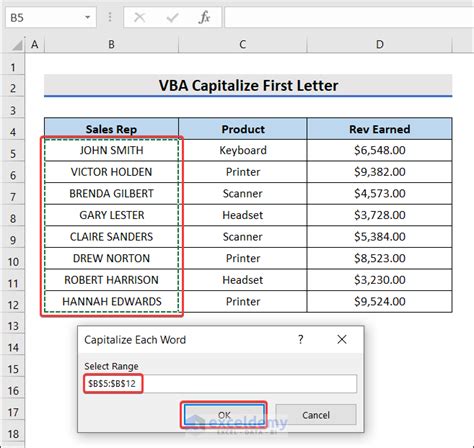 Excel VBA Scripts for Capitalization