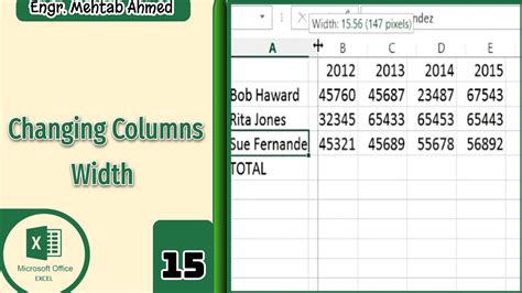 Excel VBA Cells object column width adjustment