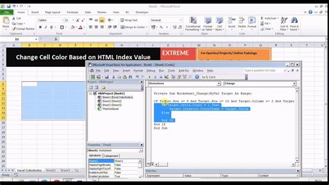 Changing cell color in Excel VBA