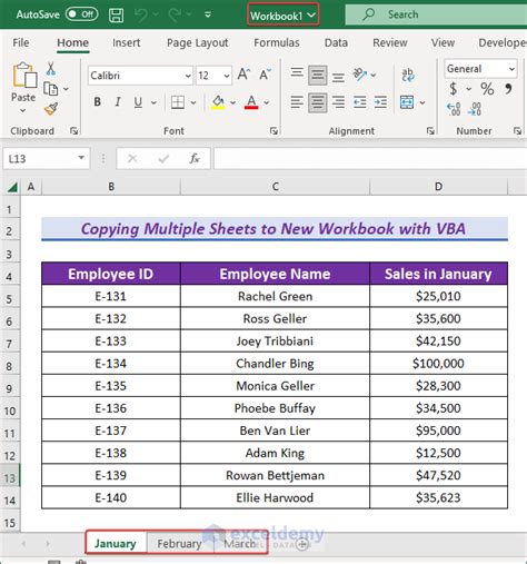 Excel VBA Code to Copy Multiple Worksheets to New Workbook