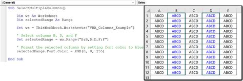 Excel VBA Columns