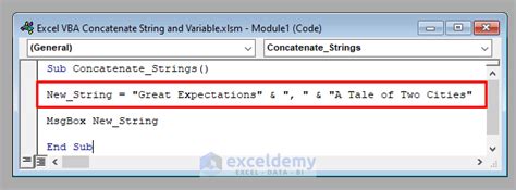 Excel VBA Concatenate Strings