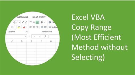 Excel VBA Copy Range Method 2