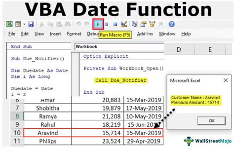 Excel VBA Date Functions