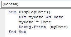 Excel VBA Date Functions