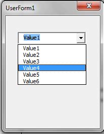 Excel VBA Drop Down List Example