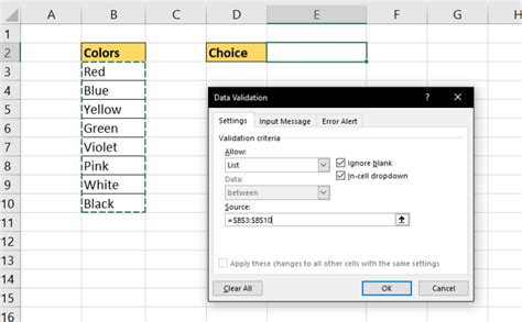 Example 5: Excel VBA Drop-Down List Multiple Selections