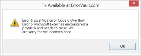 Excel VBA Error Fix 6