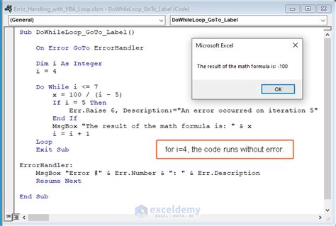 Excel VBA Error Handling Techniques