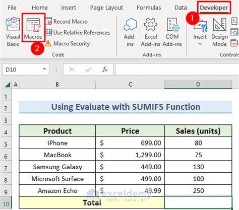 Excel VBA Evaluate