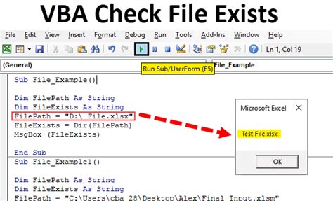 Check if File Exists using Dir() function