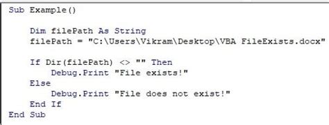 Check if File Exists using FileExists() function