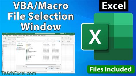 Excel VBA File Selector Dialog Box