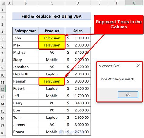 Excel VBA Find and Replace Gallery 2