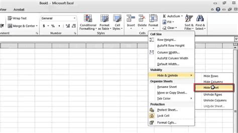 Excel VBA Hide Tabs 1