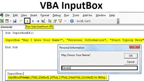 Excel VBA Input Box