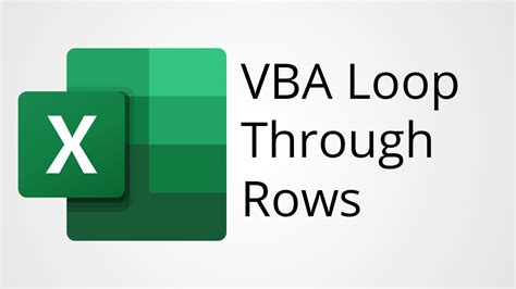 Excel VBA Loop Through Rows Example 1