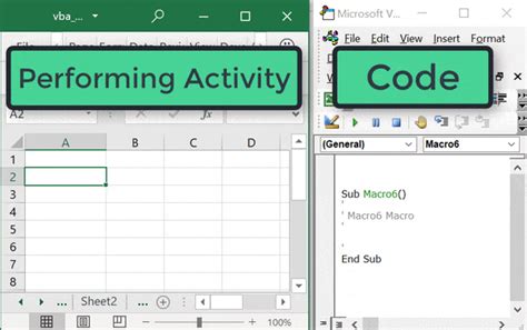 A screenshot of Excel VBA macro recording