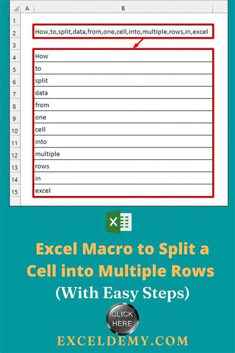 Using VBA macros to convert text to rows