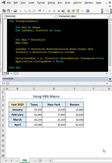 Using VBA Macro