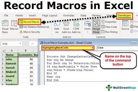 Excel VBA macros