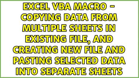 Excel VBA Macros Copy