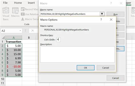 Excel VBA Macros Negative Numbers