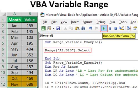 Excel VBA Range Variables Example 10