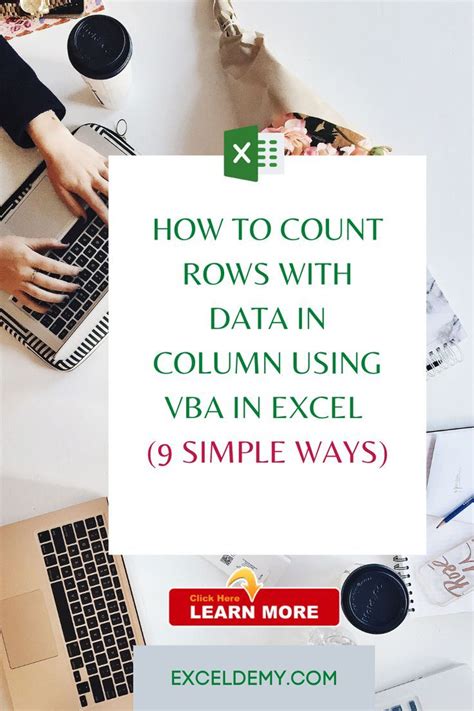 Overview of different Excel VBA row count methods