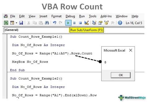 Excel VBA Rows Count Examples