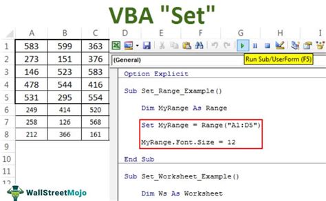 Excel VBA Set Object Breaks